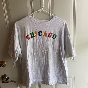Drop Shoulder Letter Graphic Tee “Chicago”